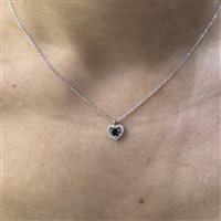 Collier Crivelli Femme in Or blanc Zaffiro 0.14 Ct 370-XN3682 - 370-XN3682